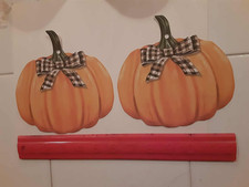 2 Thanksgiving Halloween Pumpkin Diecut Die Cut Out Decorations