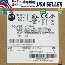 22DD1P4N104 New 2022 Year Factory Sealed Allen-Bradley 22D-D1P4N104 US Free Tax