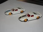 2 X's LOT  Lesney Matchbox Ford GT #41C Die-Cast TOY CAR Series White