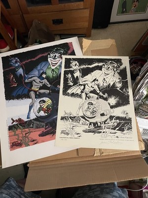 JERRY ROBINSON BATMAN DETECTIVE  COMIC COVER PRINT SIGNED AUTOGRAPHED L/E BONUS