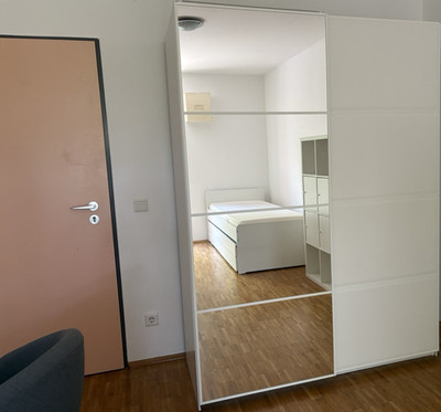 IKEA PAX/HASVIK Kleiderschrank Weiß 150x58x201 cm Spiegel-Schiebetüren
