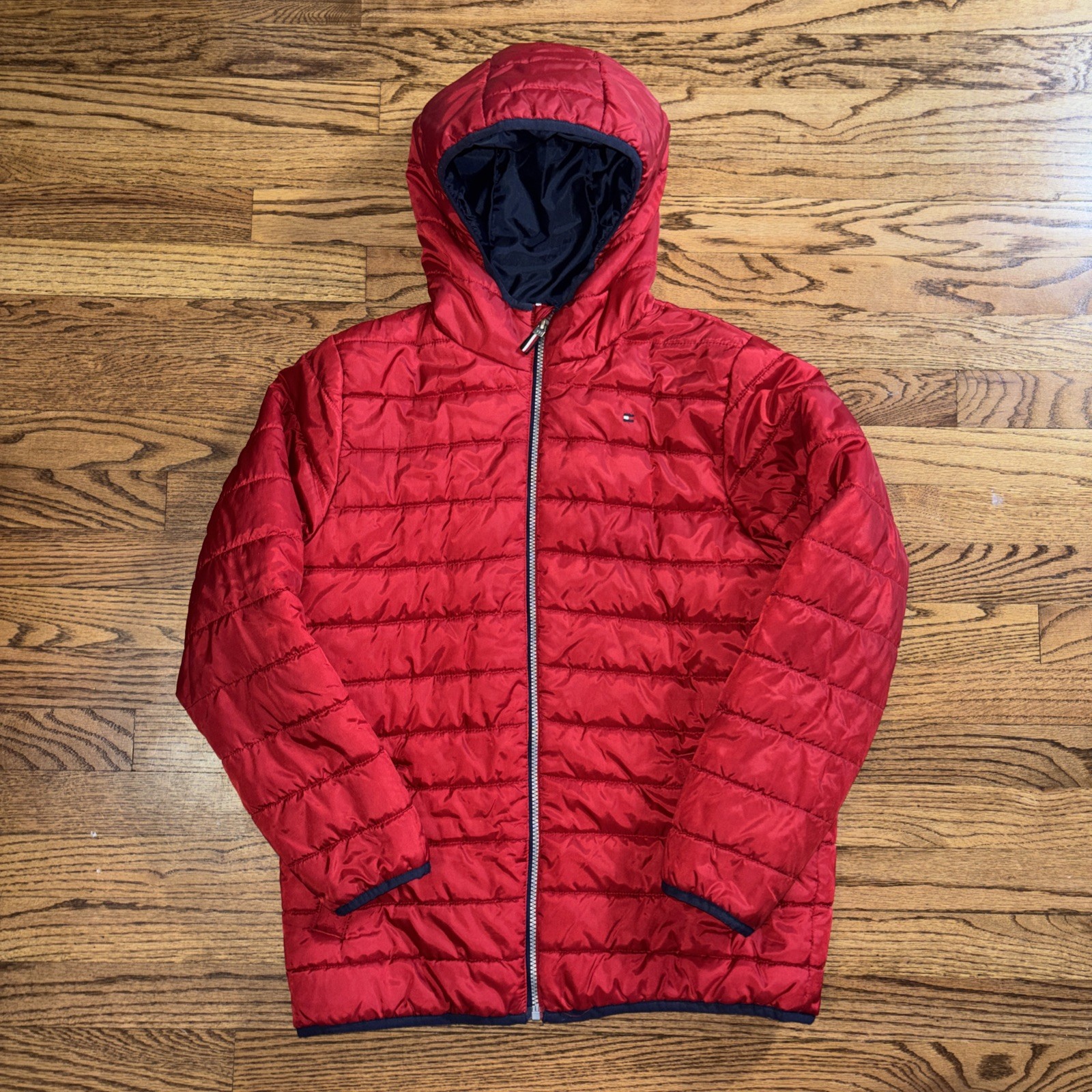 Tommy Hilfiger Puffer Jacket - Red (Boys L 14-16) Lightweight