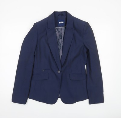 Next Damen Blazer Blau Größe 10 Normal Einreiher