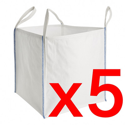 Schüttgutsäcke 5 Stück 1 Tonne Bauherren 85x85x85 cm Schutt Sand Boden Garten Abfall Sack