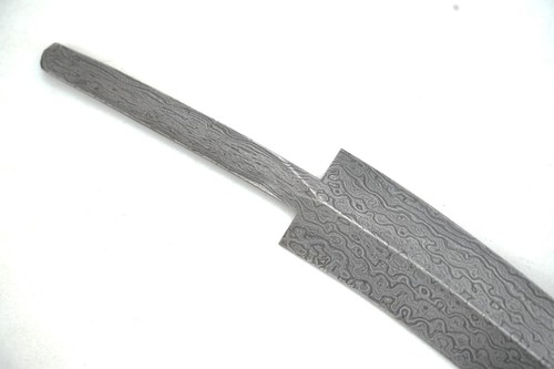 HANDMADE DAMASCUS STEEL Dagger Blade Blank 14" | Double Edge | Long Tang Supply - Picture 8 of 13