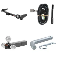 Trailer Hitch 2in Receiver, Wiring Harness, 45001 Ball Mount Package CURT #13443