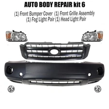 Front Bumper Cover Fascia & Grille Assembly For 2004-2007 Toyota Highlander