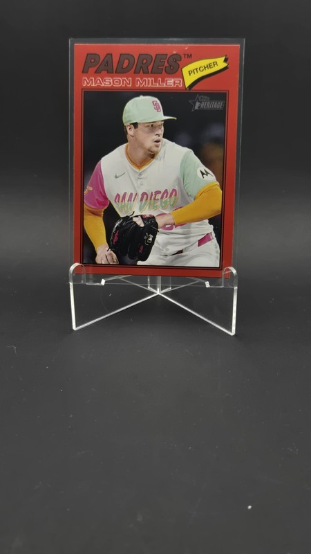 2026 Topps Heritage - Mason Miller #65 Red Border SD Padres
