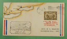 DR WHO 1929 CANADA FIRST FLIGHT HAND DRAWN TORONTO ONT TO WINDSOR ONT R33732