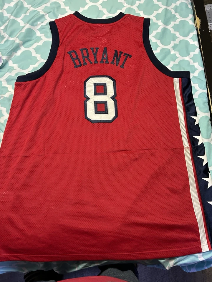 CAMISETA OLÍMPICA VINTAGE REEBOK EE. UU. KOBE BRYANT #8 USADA TALLA 3xl Foto 2 de 4