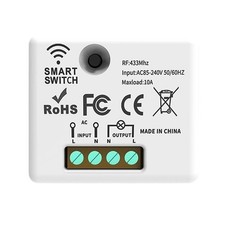 Wireless Remote 2Gang Wall Panel Switch 86 Type 433MHz for Home Appliances