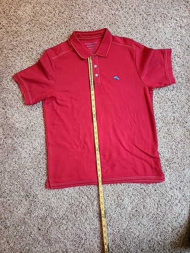 Tommy Bahama Island Zone Polo Mens Size Medium Red and Samon Supima Cotton -Lot - Picture 8 of 11