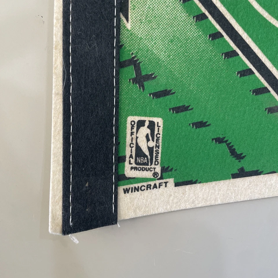 Vintage 1990's Wincraft 30" BOSTON CELTICS ~ NBA Basketball Pennant - Larry Bird - Image 3 of 4