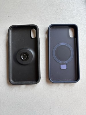 iPhone XR or iPhone 11 Black Case with Kickstand & Black Otter Box Case