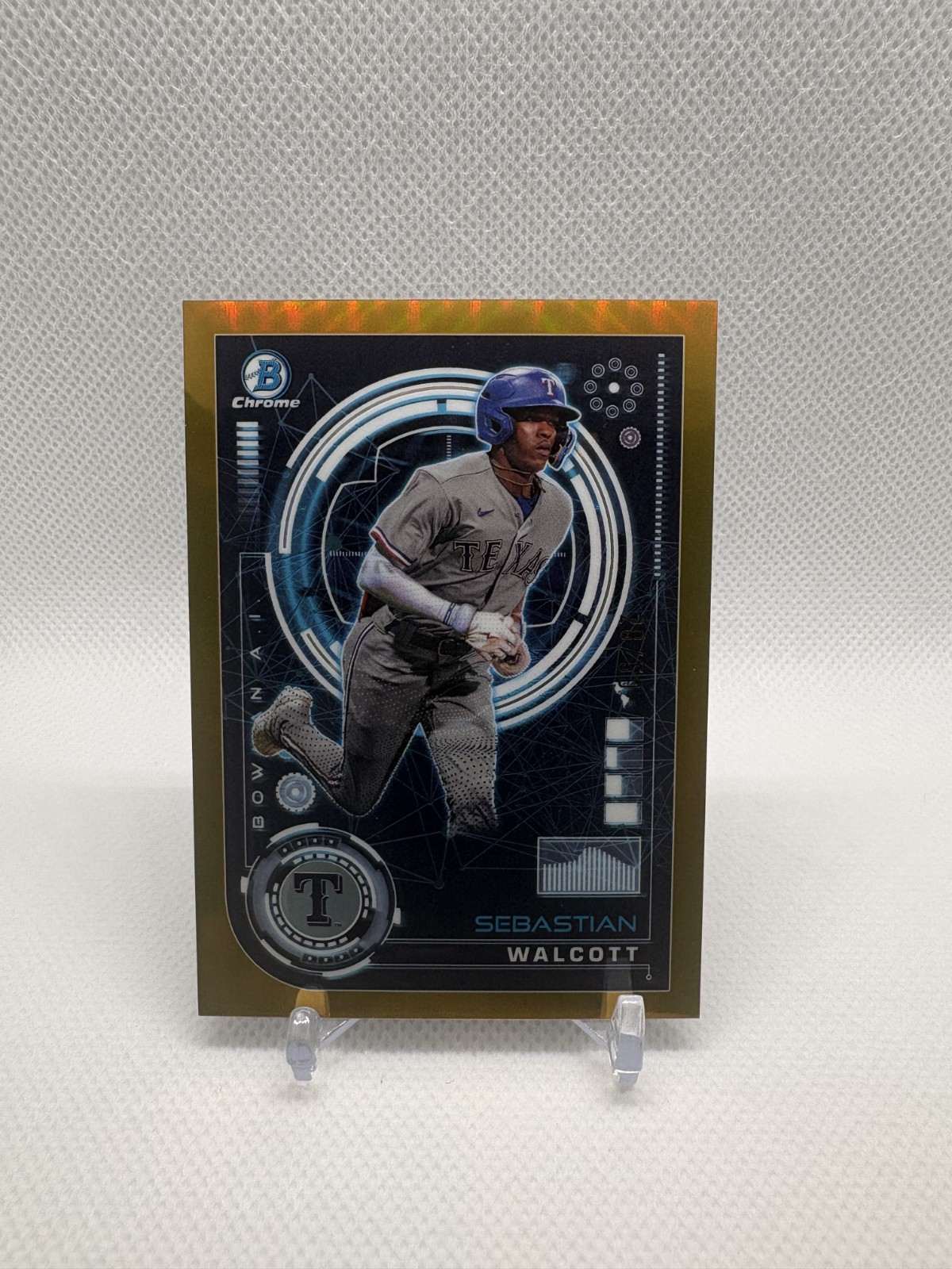 Sebastian Walcott 2024 Bowman Chrome - Bowman Ai #BAI-12 Gold Border 28/50