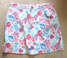 Croft & Barrow Stretch Skort Women's Size 14 Sea Shells Beach Summer Comfort