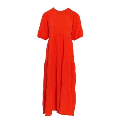 Desigual Damen Kleid Rot Midi A-Linie Rückenfrei 23SWVW45 - Bild 1 von 4