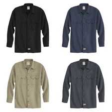 Dickies Men's Shirt Long Sleeve Traditional Button Front Uniform Work Shirt 574