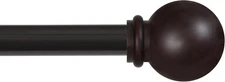 Kenney Chelsea Ball End Window Curtain Rod, Adjustable 28-48 Inch Extendable Rod