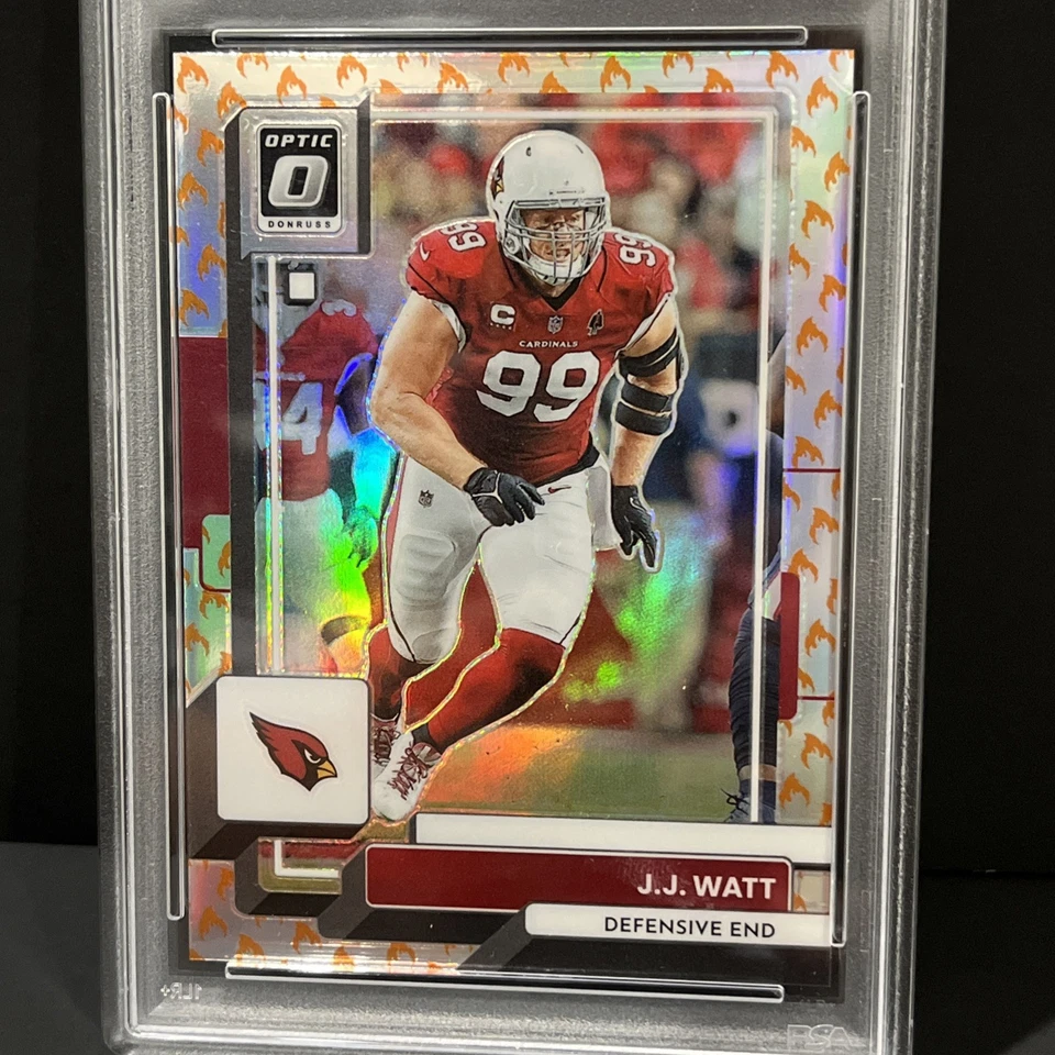 Panini Donruss Optic Prizm #4 2022 J.J. Watt Arizona Cardinals PSA 10 GEMA como nuevo Foto 2 de 3