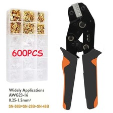 Ferrule Crimper Plier Tool Kit 600PCS Wire Terminal Connector Set Crimping UK
