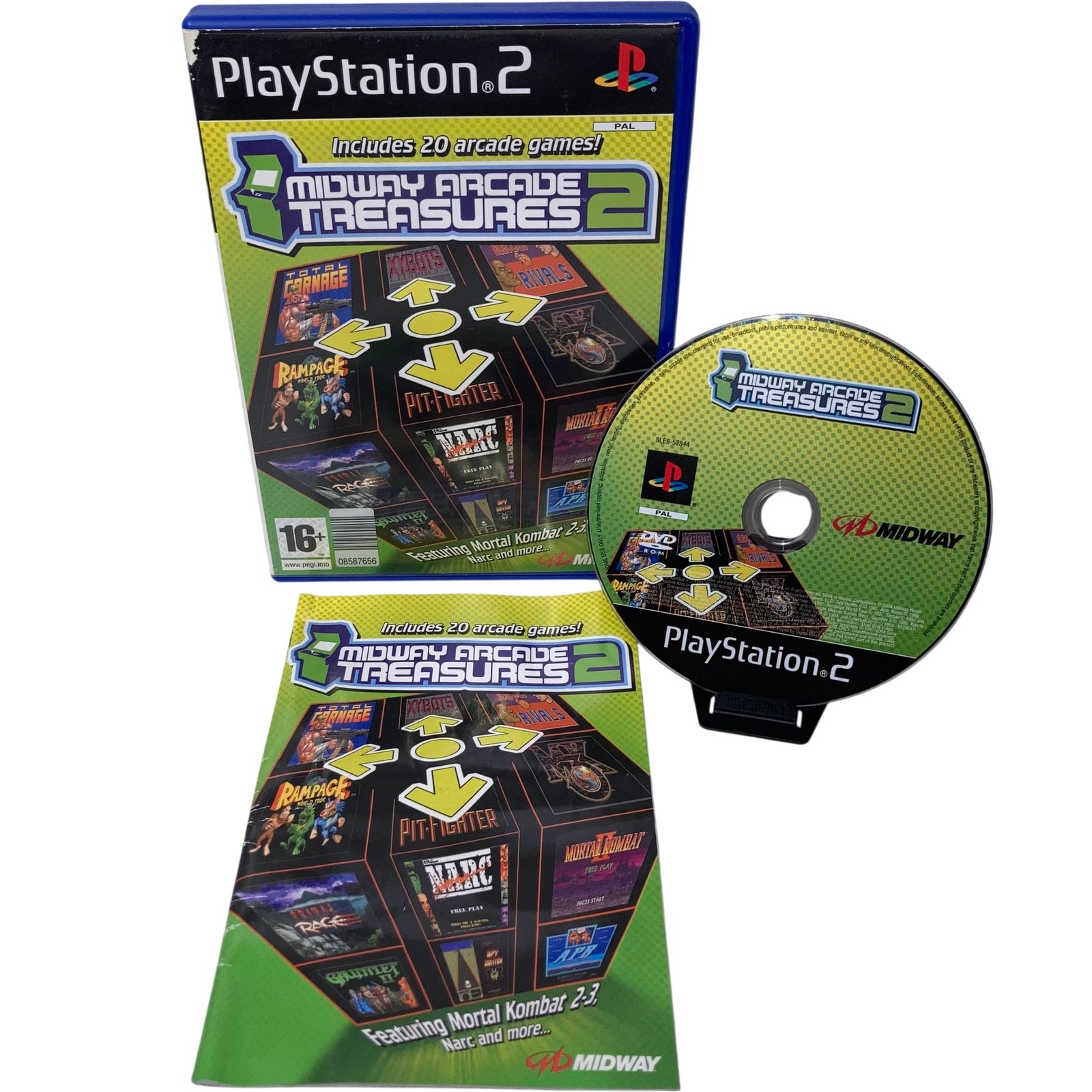 Midway Arcade Treasures 2 PS2 Video Game PlayStation 2 Includes 20 Classic Games