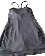 Tennis/Golf Senita Sport Dress Criss Cross Back Built in Shorts/Bra Black M