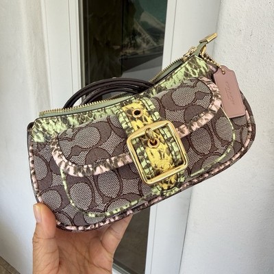 Coach Ashton Mini Shoulder Bag In Signature Jacquard CDX81 Gold