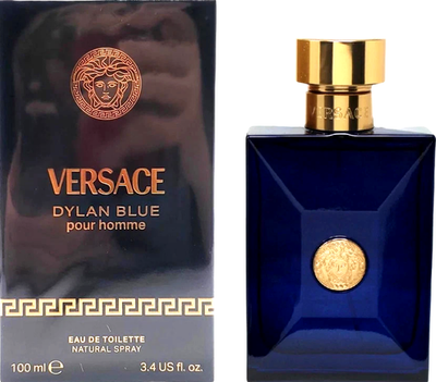 VERSACE DYLAN BLUE POUR HOMME EAU DE TOILETTE SPRAY FOR MEN 3.4 Oz