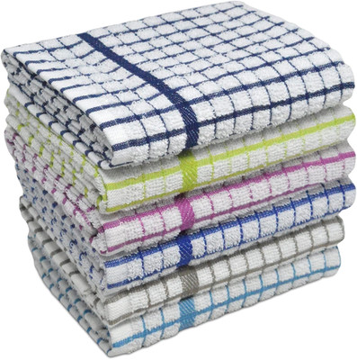 Geschirrtücher 6er Pack Bunt Küche Frottee Reinigung 100% Baumwolle T Handtücher Set