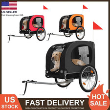 88lbs Pet Bicycle Trailer Folsable Dog Cat Bike Carrier 2 in 1 Jogger Stroller