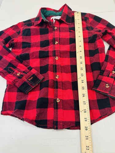 Tommy Bahama Boy’s shirt Size M (7/8) Red and Black Checkered - Picture 3 of 6
