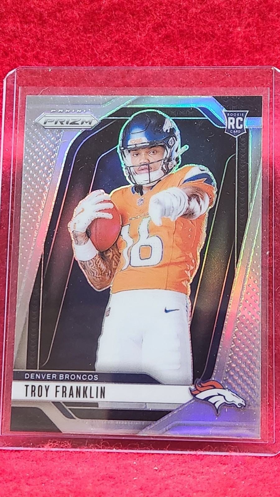 2024 Panini Prizm Troy Franklin Silver Prizm Variation RC #39 Broncos
