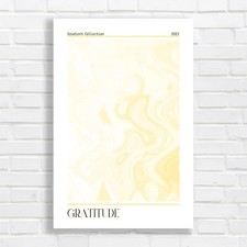 Soft Pastel Gradient Yellow Canvas Print Large Picture Wall Art