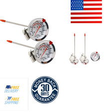 Candy Oil Frying Thermometer Turkey Thermometerwith Clip 2 Pack and 8 Inch