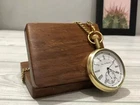 Watch elgin vintage pocket Collectible Antique Brass Pocket Watch W/ Box GIFT