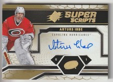 2018-19 SPX SUPERSCRIPTS AUTO ARTURS IRBE SAN JOSE SHARKS #SS-AI