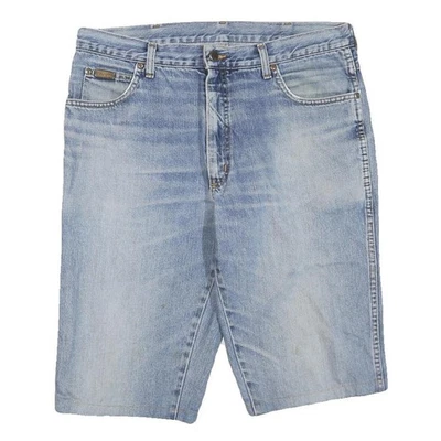 WRANGLER Femmes Short Bleu Jean L W36 Décontracté Coton Mélange Coupe Classique - Photo 1/4