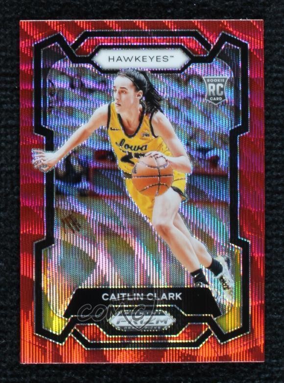 2024-25 Panini Prizm Draft Picks Red Wave Prizm Caitlin Clark #57 1wv