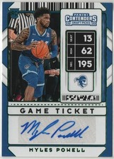 Myles Powell 2020-21 Panini Contenders Draft Autograph Green Card #112 AUTO