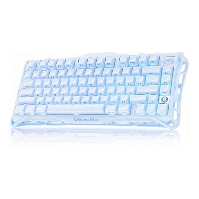 GravaStar Mercury K1 Mechanische Tastatur Wireless - QWERTY US Ice Blue