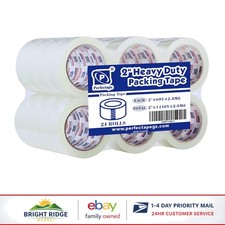 Clear Packing Tape 24-Pack, 2.8 Mil Thickness, Strong Adhesion for Packaging
