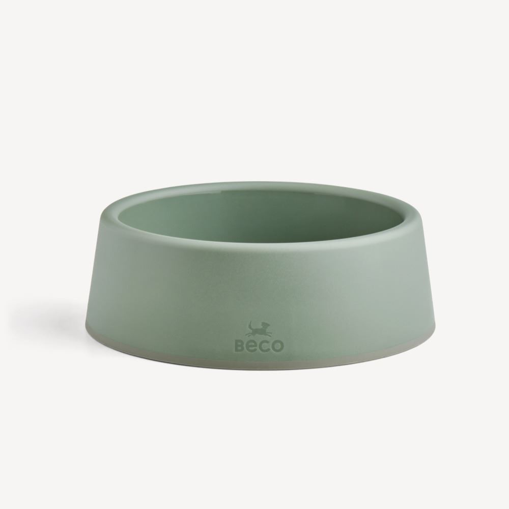 Beco A sturdy food and water dog bowl. Olive Green. 1 small bowl - 4 Pack - Image 4