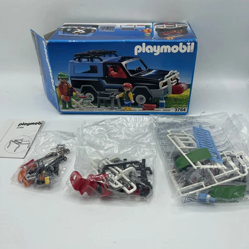 Vintage 1993 Playmobil Set 3764 Truck And Camping Incomplete With Box