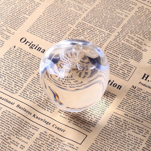 Clear Crystal Glass Apple Paperweight Home Decoration Teacher Appreciation Gift - Picture 5 of 6