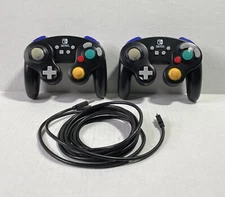 2 PowerA 1507843-01 Wired Controllers for Nintendo Switch - GameCube Style Black