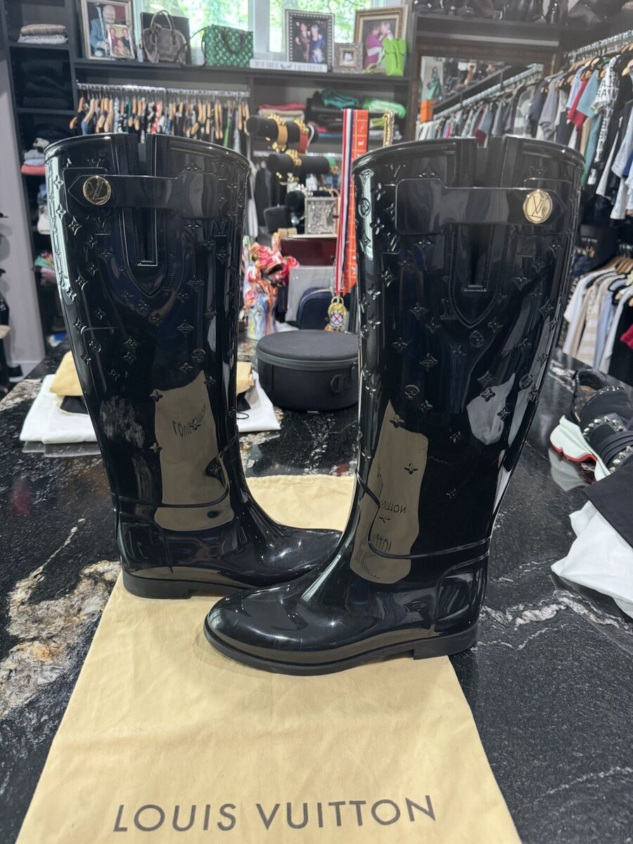 Authentic Louis Vuitton Tall Rain Boots Size 36 Fit Like a Authentic Louis Vuitton Tall Rain Boots Size 36 Fit Like a