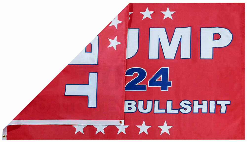 Trump 2024 Flag No More Bullshit Blue Made in USA | US Patriot Flags