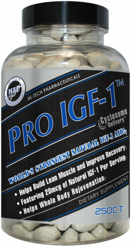 Hi-Tech Pharmaceuticals PRO IGF-1, 250 Tablets Muscle 50 Days, Rejuvenation NEW - Afbeelding 1 van 2