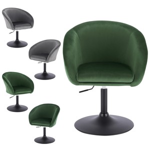 1x Barhocker Tresenhocker Barstuhl Drehhocker mit Armrücklehne Samt